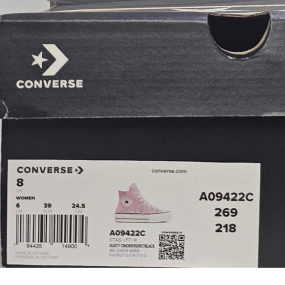 Converse Women’s CTAS  Lift Platform Canvas High Top Sneakers Size 8 A09422C NWT - Picture 7 of 7